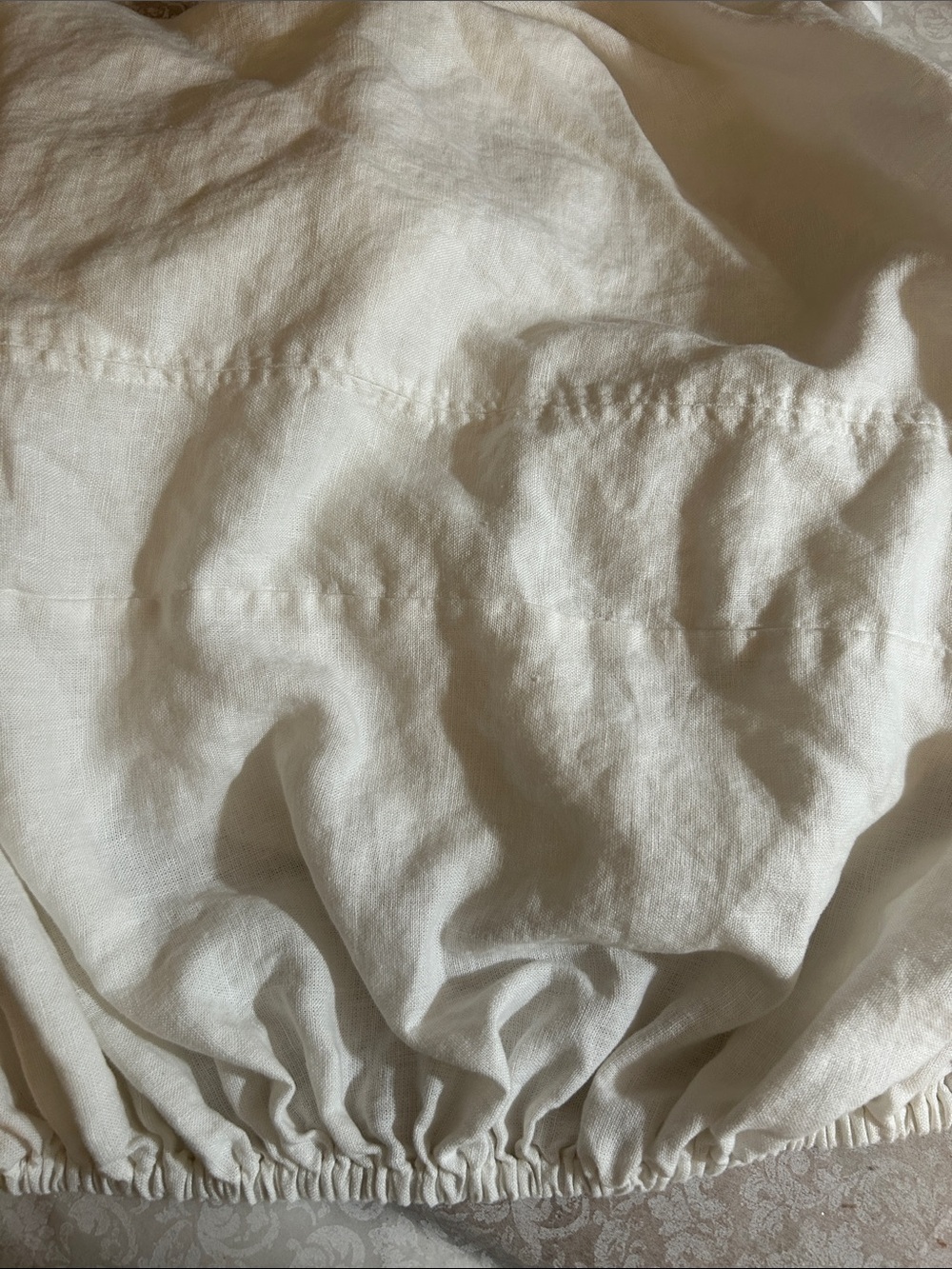 Rustic Natural Linen Box Spring Cover size Queen - Picture 8 of 13